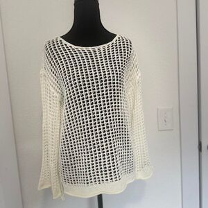 Zesica Women's Cream and White Jumper